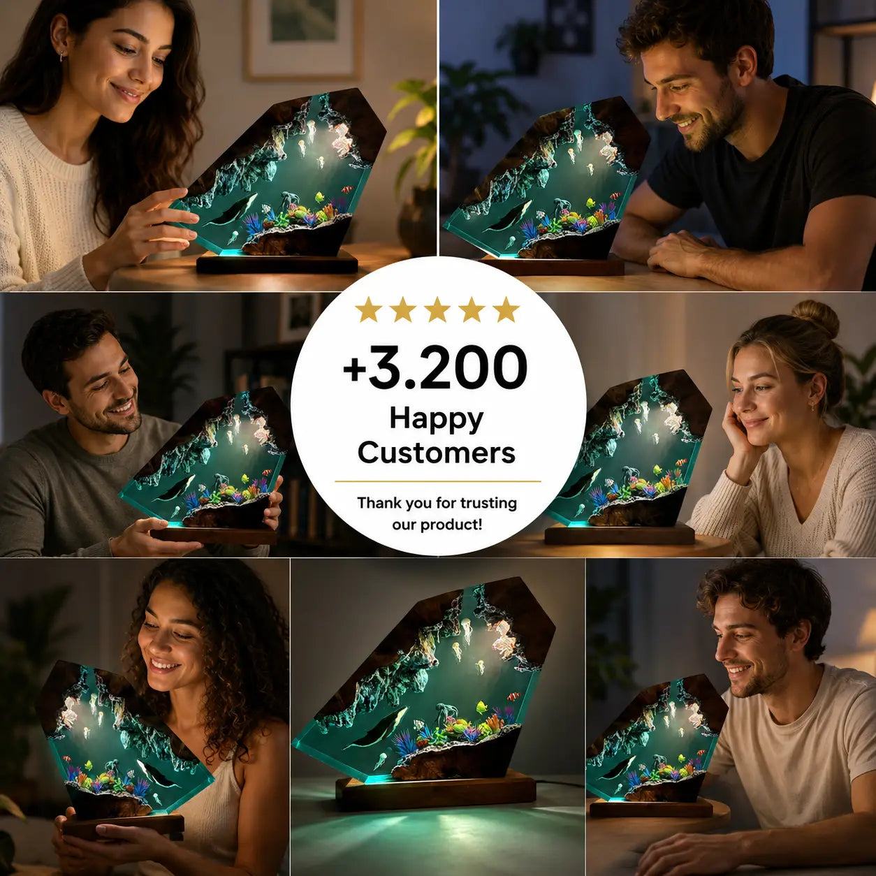 OceanEva™ – Resin Art Lamp
